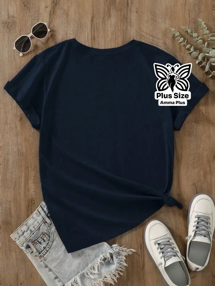 Blusa Estampada Bicicleta Borboletas Florais Plus Size - Amma Plus