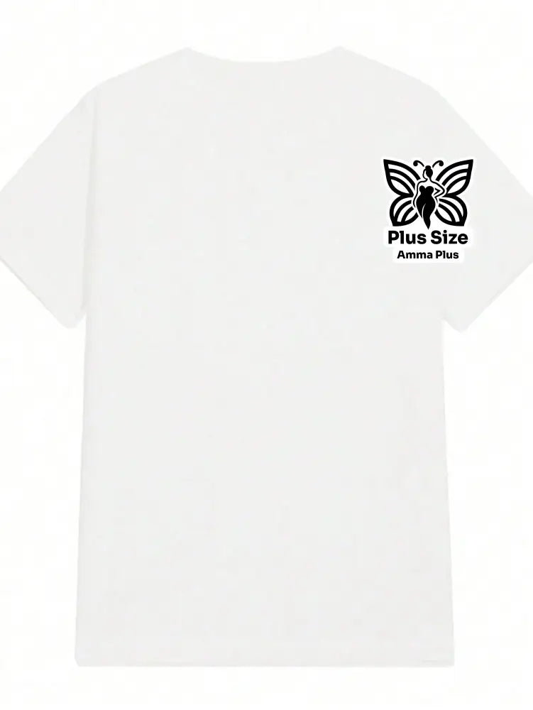Blusa Estampada Minimalista Pegada De Pata Plus Size - Amma Plus