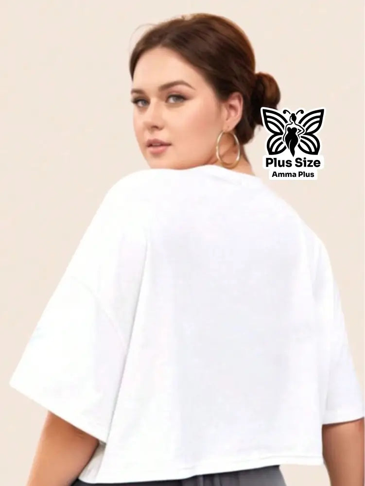 Blusa Oversize Estampada New York Casual Plus Size - Amma Plus