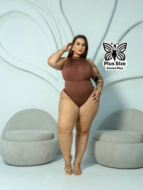 Blusa Body Regata Decote Halter Elegante Plus Size - Amma Plus