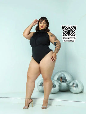 Blusa Body Regata Decote Halter Elegante Plus Size - Amma Plus