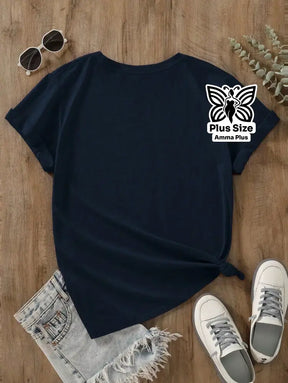 Blusa Estampada Bicicleta Borboletas Florais Plus Size - Amma Plus