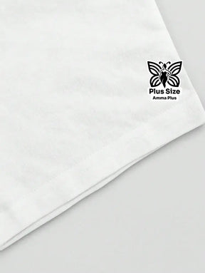 Blusa Estampada Minimalista Pegada De Pata Plus Size - Amma Plus