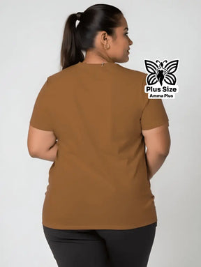 Blusa Estampada Símbolo Infinito Corações Plus Size - Amma Plus