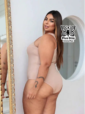 Body Regata Gola Redonda Básico Confortável Casual Plus Size