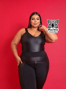 Calça Montaria Justa Cintura Alta Sem Bolsos Plus Size - Amma Plus