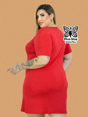Conjunto 2 Vestidos Curtos Casuais Plus Size - Amma Plus