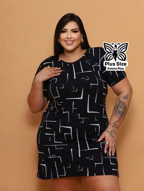 Conjunto 2 Vestidos Curtos Casuais Plus Size - Amma Plus