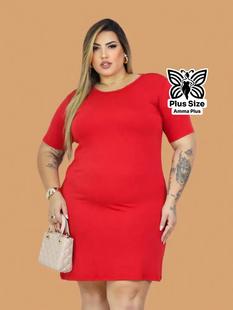 Conjunto 2 Vestidos Curtos Casuais Plus Size - Amma Plus