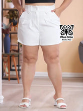 Short Alfaiataria Cintura Alta Com Botões Plus Size - Amma Plus