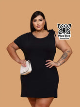 Vestido Curto Com Amarração No Ombro Plus Size - Amma Plus